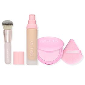 Doll 10 This Covers Everything Foundation and Pink Pressed Powder Set