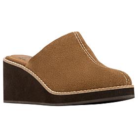 Donald Pliner Janella Suede Platform Wedge Slip-On Mule