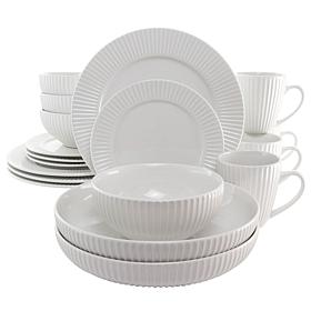 Elama Elle 18 Piece Porcelain Dinnerware Set with 2 Large Serving B...