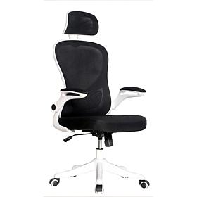 Elama High Back Adjustable Mesh and Fabric Office Chair with Head Rest