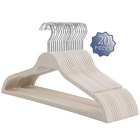 Elama Home 20-Piece Biodegradable Coat Hangers in Wheat