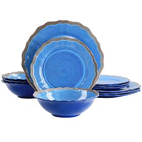 Elama Roma 12-Piece Melamine Dinnerware Set