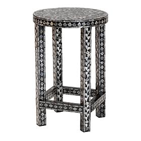 Elara Coastal Capiz Shell End Table