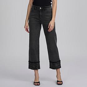 Elle Get the Look Embellished Cuff Jean