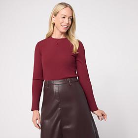 Elle Get the Look Embroidered Ribbed Top