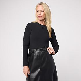 Elle Get the Look Embroidered Ribbed Top