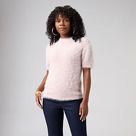 Elle Get the Look Fuzzy Shell Sweater