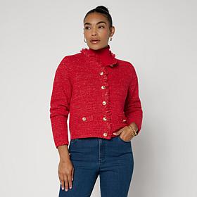 Elle Get the Look Lurex Tweed Cardigan