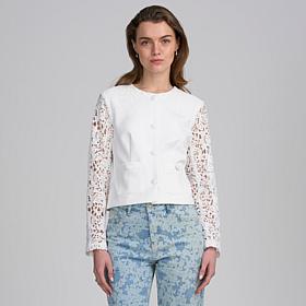 Elle Live Get the Look EC26075 Lace Satin Jacket