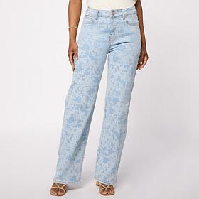 Elle Live Get the Look Lace Print Denim Pant
