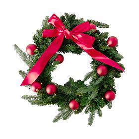 Emryn House 24" Pre-Decorated Illuminated Wreath