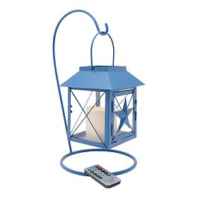 Emryn House Metal Lantern with LED Candle and Stand