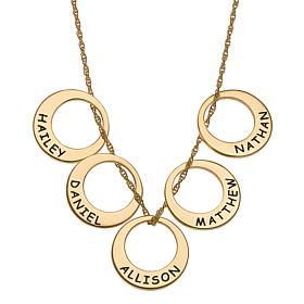 Engraved Name 5-Disc Necklace