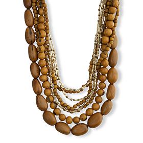 Faire Collection Waterfall Multi-Strand Beaded Necklace