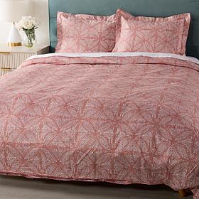 Farm to Home Organic Cotton Coral Batik Design Duvet Set - Queen