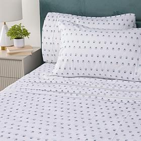 Farm to Home Organic Cotton Tencel Sheet Set - Floral Vintage Indigo