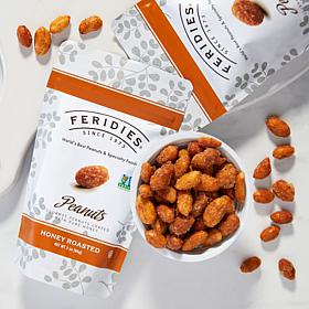 FERIDIES 12-pack 3 oz. Snack Bags of Honey Roasted Peanuts