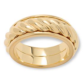 Fiorenza 18K Gold-Plated Sterling Silver Spinner Ring 