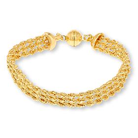 Fiorenza 3-Strand Rope Chain Bracelet with Magnetic Clasp