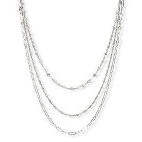 Fiorenza Jewelry Layered Polished and Diamond-Cut Multi Necklace
