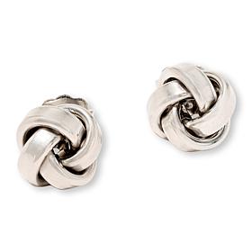 Fiorenza Polished Love Knot Stud Earrings