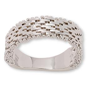 Fiorenza Riccio Detail Gold-Plated Ring