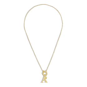 Fiorenza Sterling Silver Love Letter Initial Chain Necklace