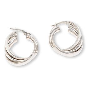 Fiorenza Triple Row Wavy Hoop Earrings