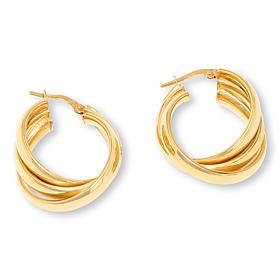 Fiorenza Triple Row Wavy Hoop Earrings
