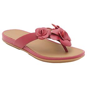 FitFlop Gracie Leather Flower Flip-Flop Sandal