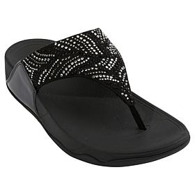 FitFlop Lulu Crystal Feather Toe-Post Sandal