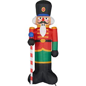 Fraser Hill Farm 10' Traditional Nutcracker Inflatable w Lights & Bag