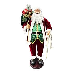 Fraser Hill Farm 4.9-Ft. Fancy Animated Musical Dancing Santa Claus...