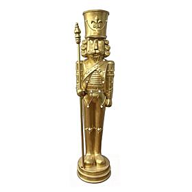 Fraser Hill Farm 5.1-Ft. Resin Gold Nutcracker Statue with Scepter,...