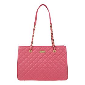 G by Giuliana Black Label Diamond Quilted Leather Tote