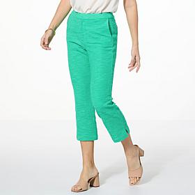 G by Giuliana Black Label Tweed Kick Boot Crop Pant