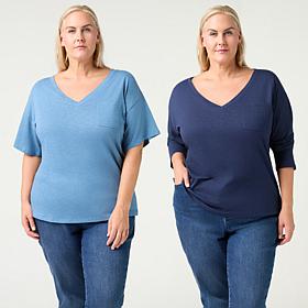 G by Giuliana Cotton Slub Boyfriend Tee