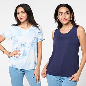 G by Giuliana EcoLuxe 2-pack Tee and Tank Set