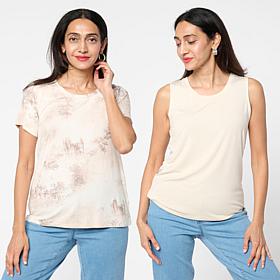 G by Giuliana EcoLuxe 2-pack Tee and Tank Set