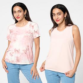 G by Giuliana EcoLuxe 2-pack Tee and Tank Set