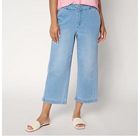 G by Giuliana G5 Denim Cropped Wide Leg Pant