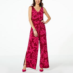 G by Giuliana Jersey Knit Sleeveless Wide Leg Jumpsuit