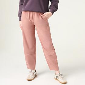 G by Giuliana Knit Suede Barrel Leg Pant