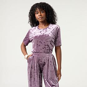 G by Giuliana Knit Velvet Tee