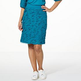 G by Giuliana Knit Waistband Ruffle Skirt 