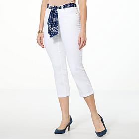 G by Giuliana Stretch Denim Straight-Leg Cropped Jean