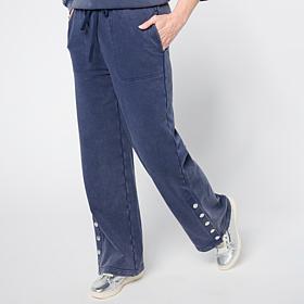G by Giuliana Sun-Kissed Terry Pant with Snap Detail