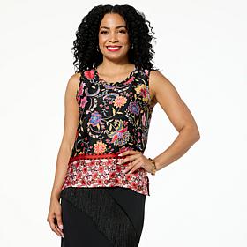 G by Giuliana Textured Satin Tank Top