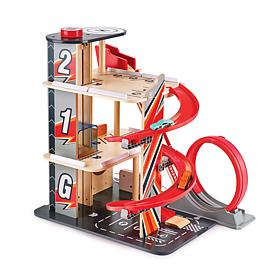 Gearhead Stunt Garage Wooden High-Rise Car Parking Lot Kid's Playset