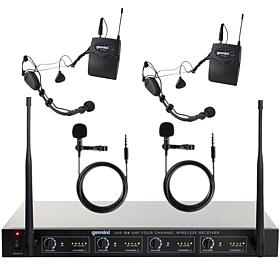 Gemini Sound UHF-04HL Quad Wireless UHF Headset/Lavalier System